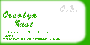 orsolya must business card